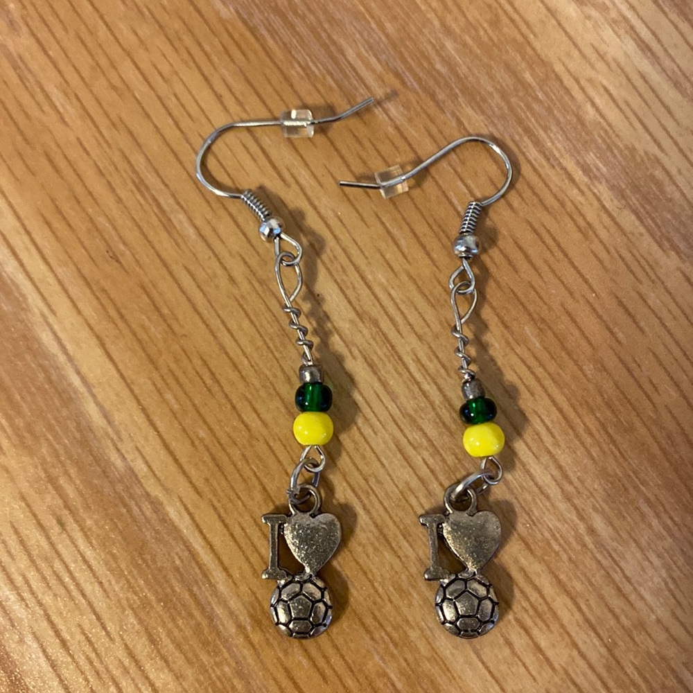 I Love Soccer earrings